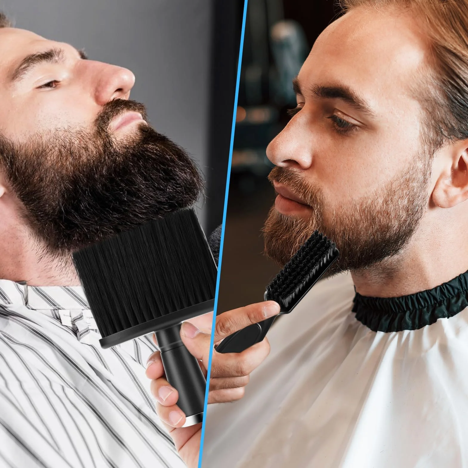 Pennello Parrucchiere,3 PCS Spazzole da Taglio per Capelli Set di Pennelli per il Collo Spazzola per il Collo per la Pulizia dei Capelli e la Rimozione Della Polvere Nel
