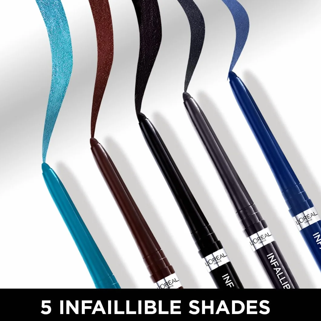 L'Oréal Paris Infaillible 36H Grip Liner Matita Automatica in Gel Waterproof 01 Intense Black