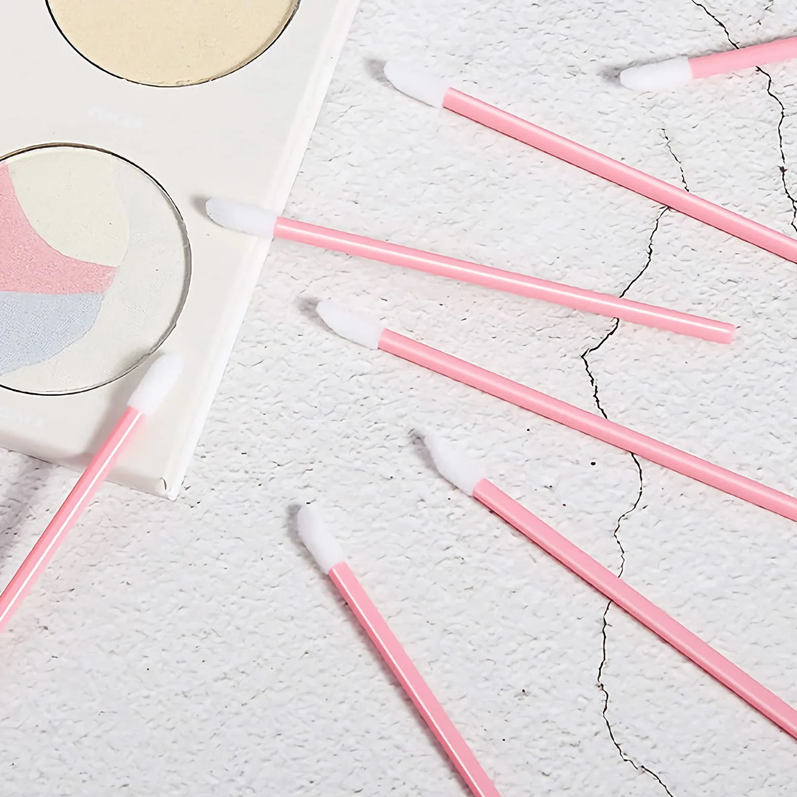 ZOCONE 300 PCS Pennelli per Labbra Usa e Getta, Monouso Pennelli Labbra Make up Pennello per Rossetto Labbra Microbrush Micro Pennelli per Applicatori per Dettagli per Sopracciglia, Labbra, Rosa