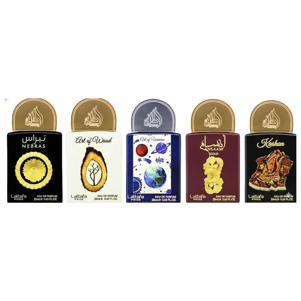 Lattafa Pride Eau de Parfum Set Regalo Collezione No.3 (5 x 20ml) | Set Regalo di Profumi di Lusso per Uomini e Donne | Fragranze Arabe a Lunga Durata | Mini Spray da Viaggio