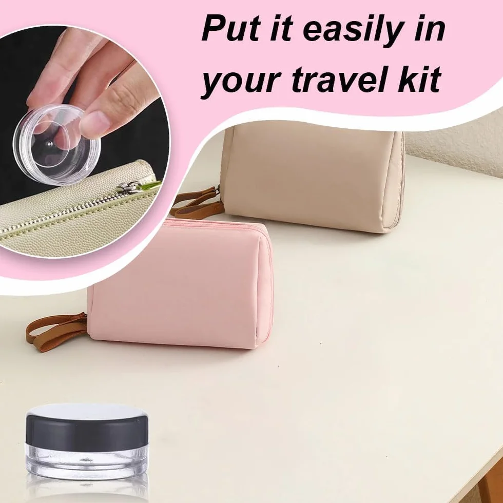 Aeuezxx Contenitori Vuoti Trasparenti, 10 Pcs Contenitori per Crema 10 Pcs Mini Spatola, Contenitori per Cosmetici, Contenitori per Campioni da Viaggio, Spatola per Trucco, Maschera Spatola