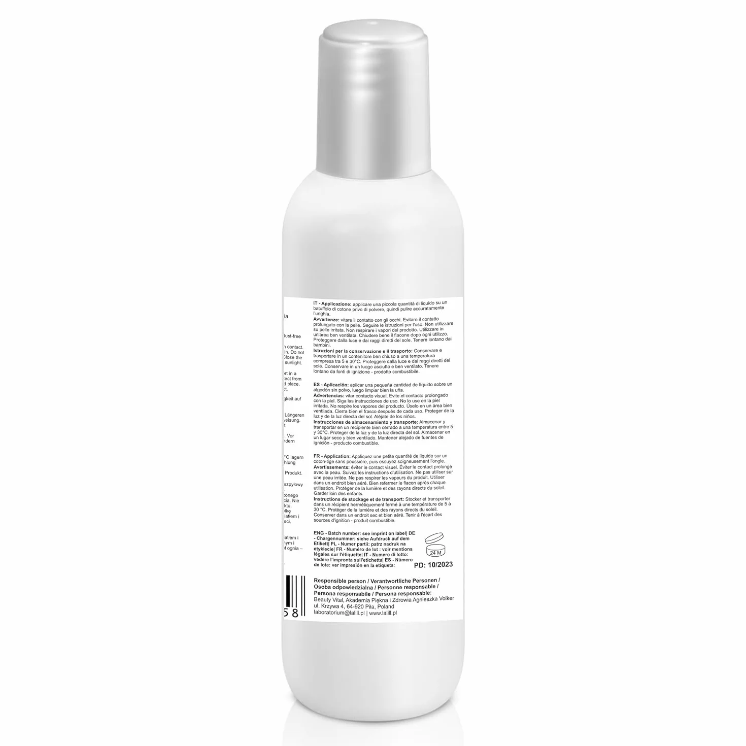 LALILL Nail Cleaner 500 ml – Sgrassatore Unghie UV Gel – Solvente Unghie Professionale