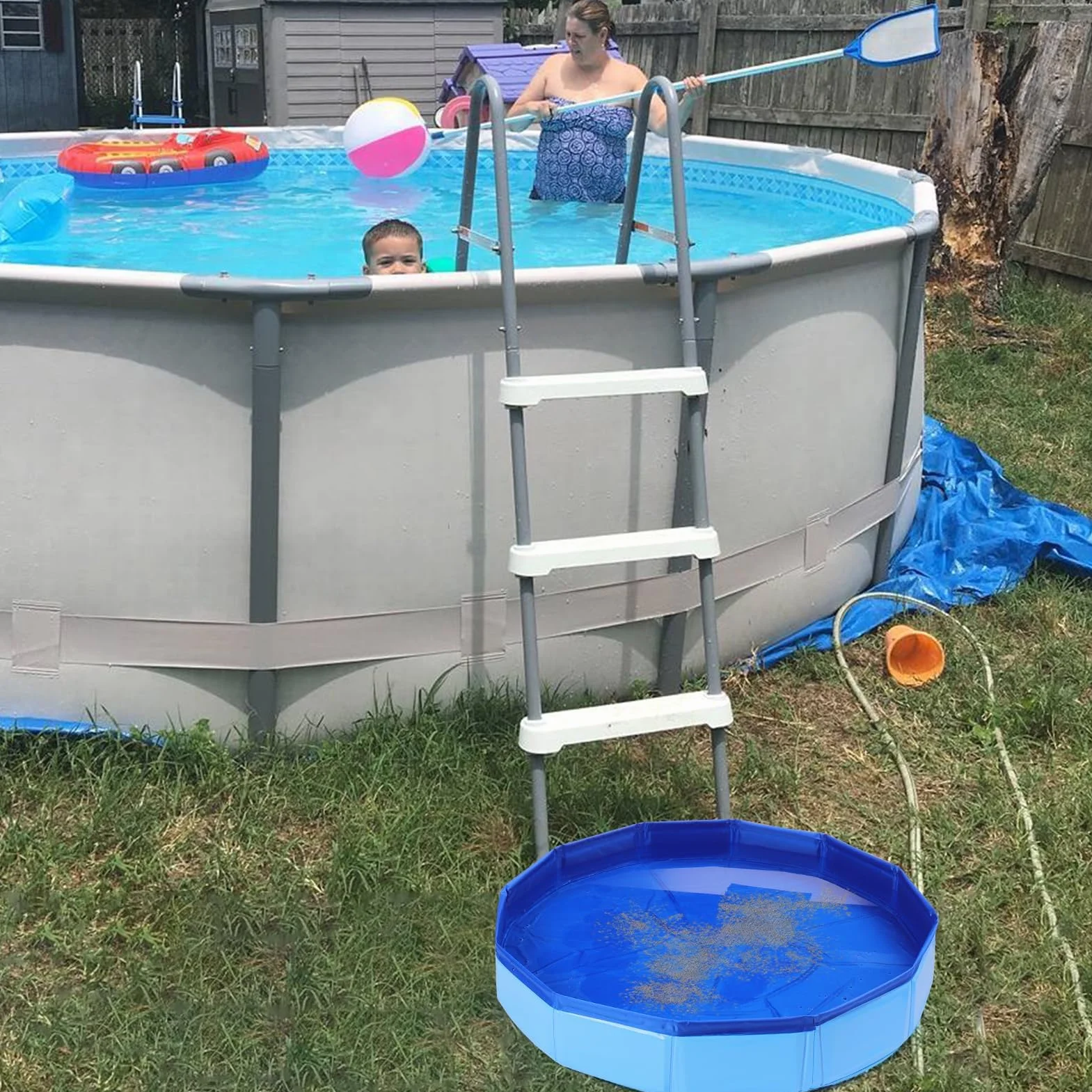 Vaschetta Lavapiedi per Piscina, Vasca pieghevole per piscina, Bacinella Pieghevole Pediluvio, Piscina Piscina Pediluvio Pieghevole, per Piscina, Vasca Idromassaggio, Spa