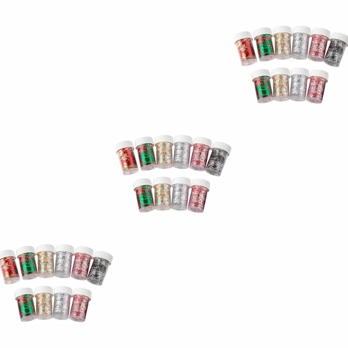 SHERCHPRY 3 Set Adesivi Per Unghie Decorazioni Mesh Per Nail Art Con Design Vari Colori Per Manicure Te Per Donne E Ragazze 10 Pezzi * 3