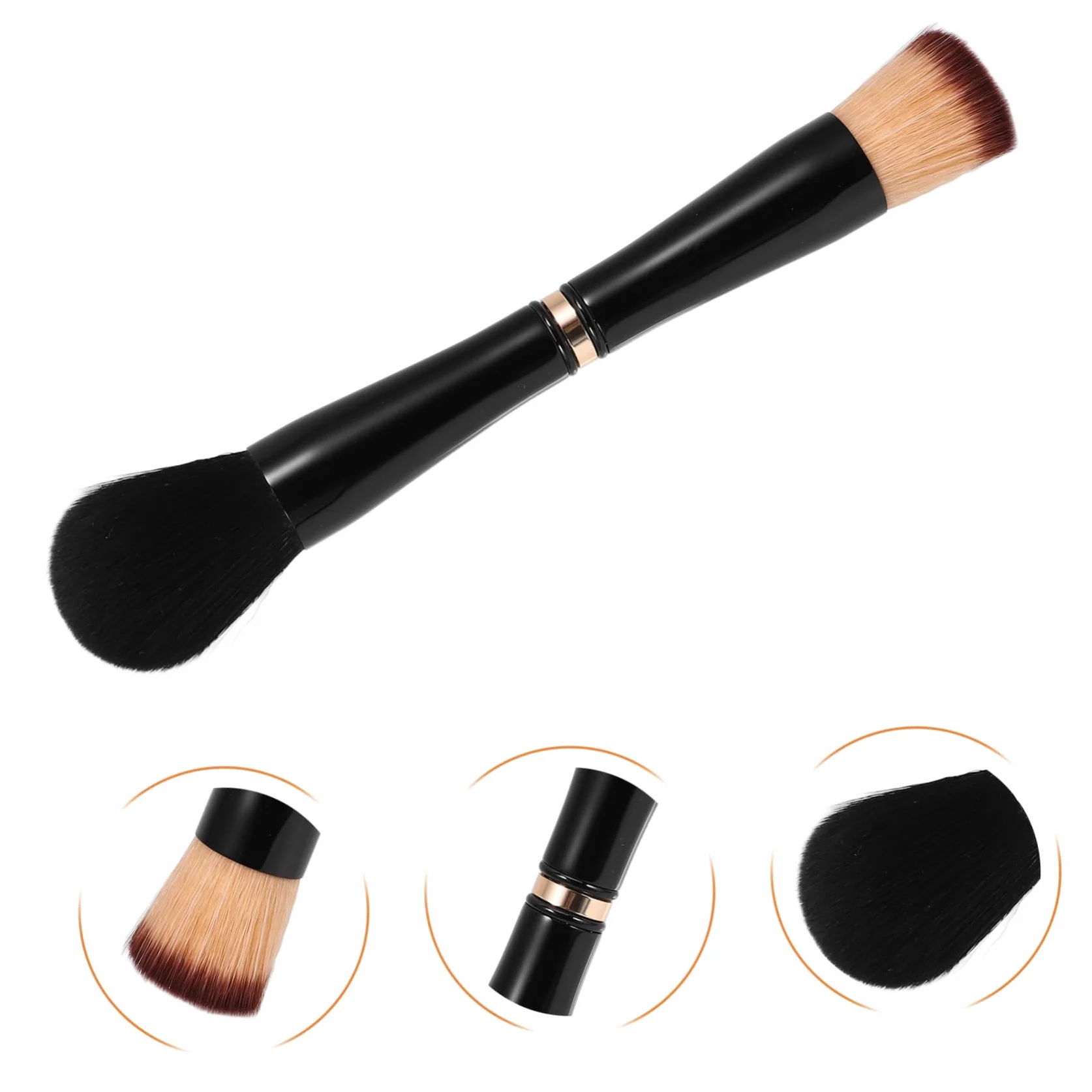 Didiseaon 5 Pz pennello da trucco Spazzola fondotinta pennello per fondotinta piccolo pennello per il trucco pennello per polvere sciolta pennello per cipria Lana di nylon di seta ondulata