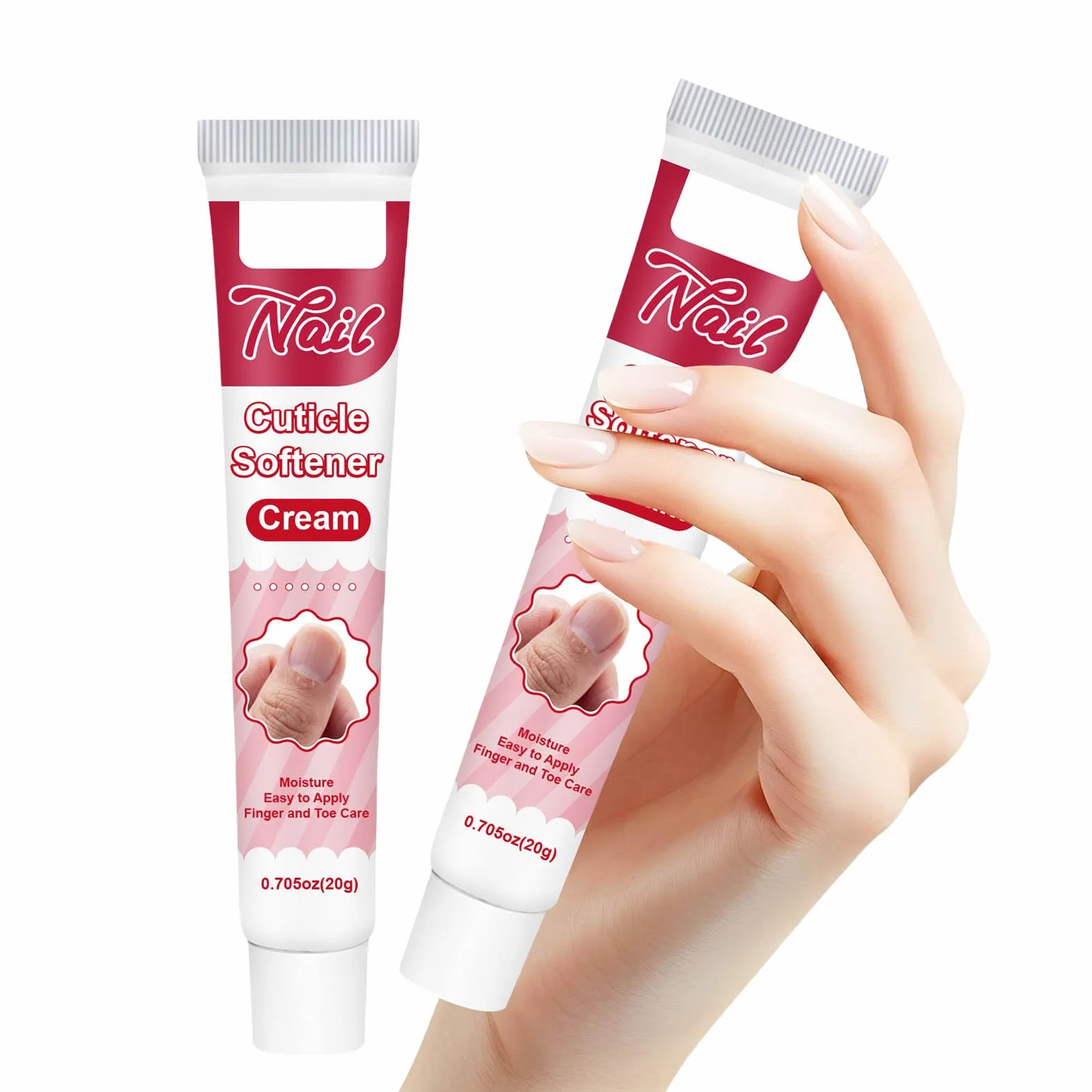 Crema per cuticole per unghie, crema idratante professionale per cuticole secche e spaccate e pelle ruvida e rigida, rimuove la pelle morta secca e troppo cresciuta, ammorbidisce le cuticole (2 pezzi)