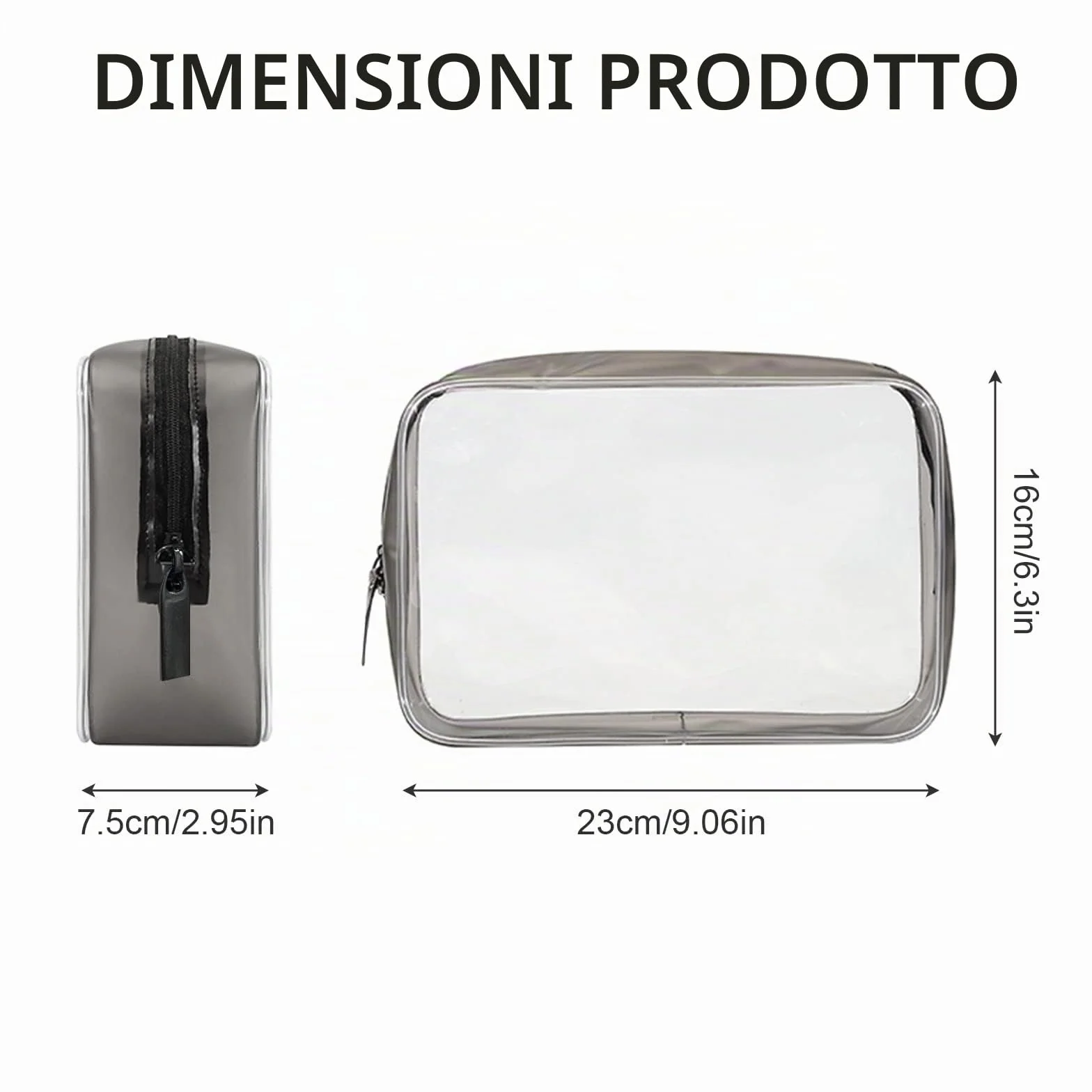 KEYRI 5 Pezzi 100ml Contenitori da Viaggio per Liquidi Bottigliette da Viaggio Set per Aereo Kit da Bottiglie da Viaggio con Trasparente Volo Borsa da Toilette Set da Viaggio per Cosmetici, FDA (Nero)