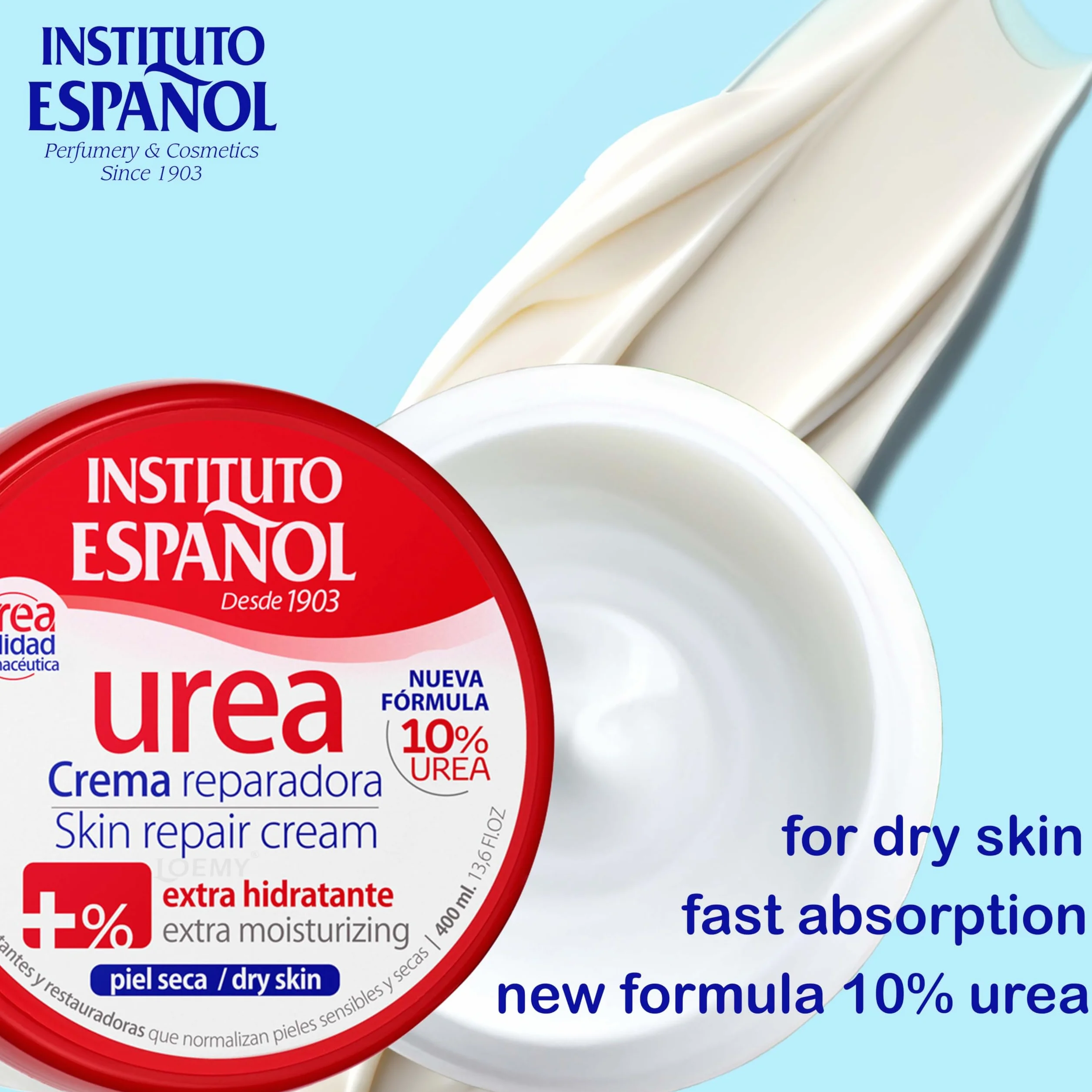 Instituto Español Crema Corpo Idratante per Pelle Secca e Screpolata, Crema Mani, Piedi, Rigenerante per Pelle Ruvidità, Tattamento Quotidiano con Alto Contenuto di Urea, Set Viaggio 430ml