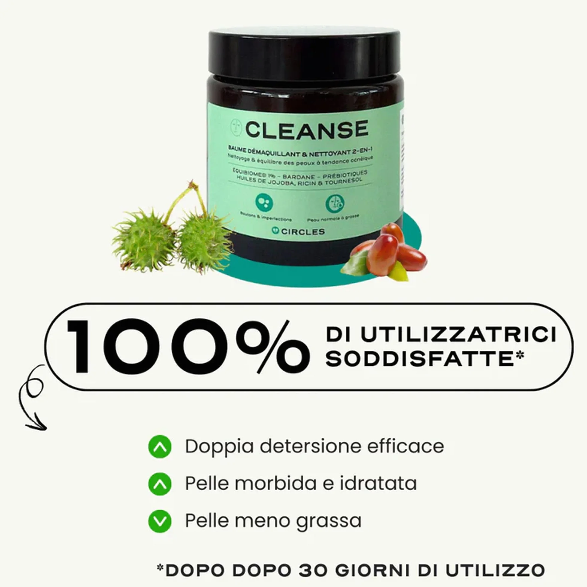 Circles CLEANSE Struccante e Detergente Viso Balsamo in Olio 100 ml