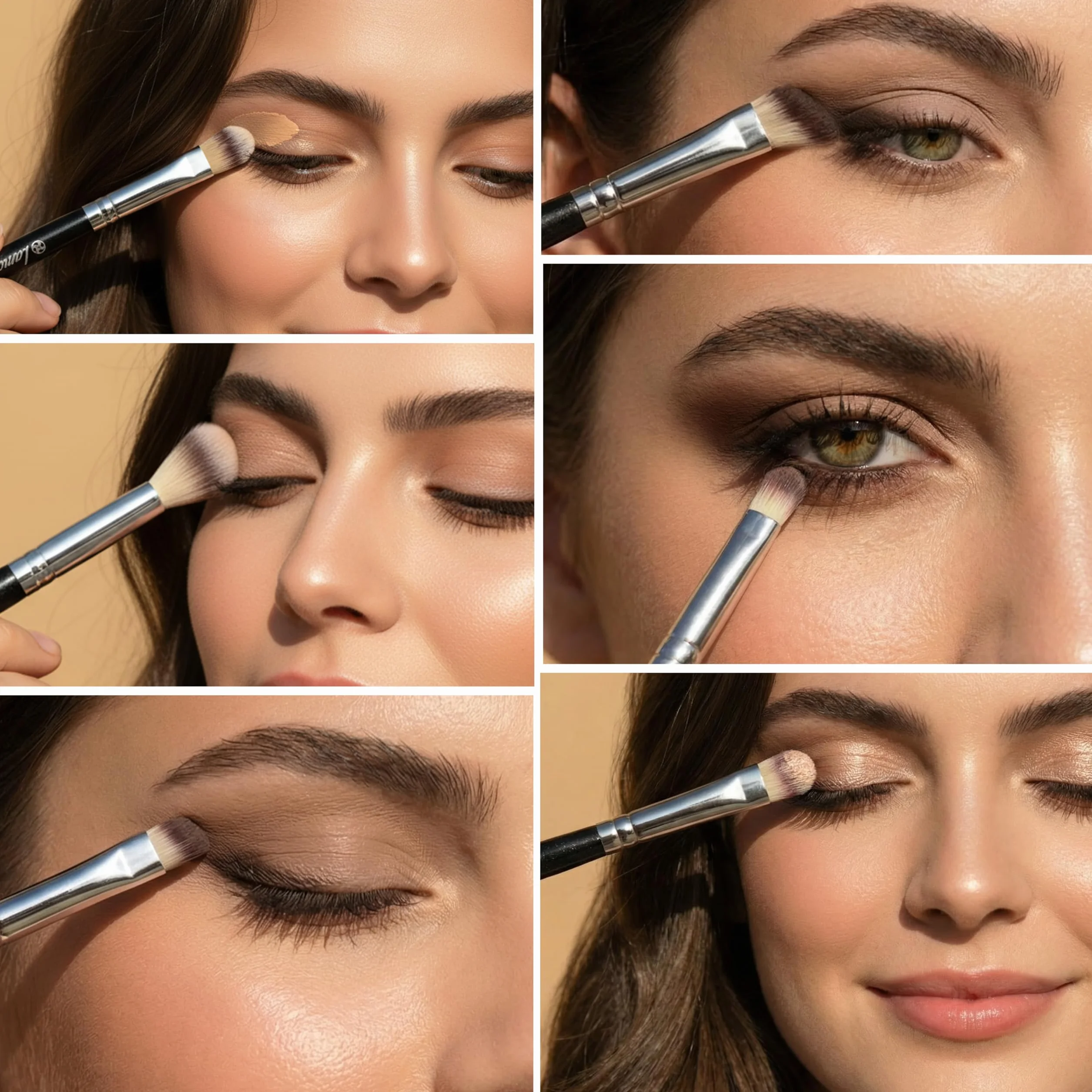 Pennelli per Trucco Occhi Professionali - Make Up Kit di Pennelli per Ombretti, Eyeliner, Sfumato - La Miglior Scelta di Pennelli Essenziali di 7 Pezzi - Matita, Ombretto, Conico, per Definire