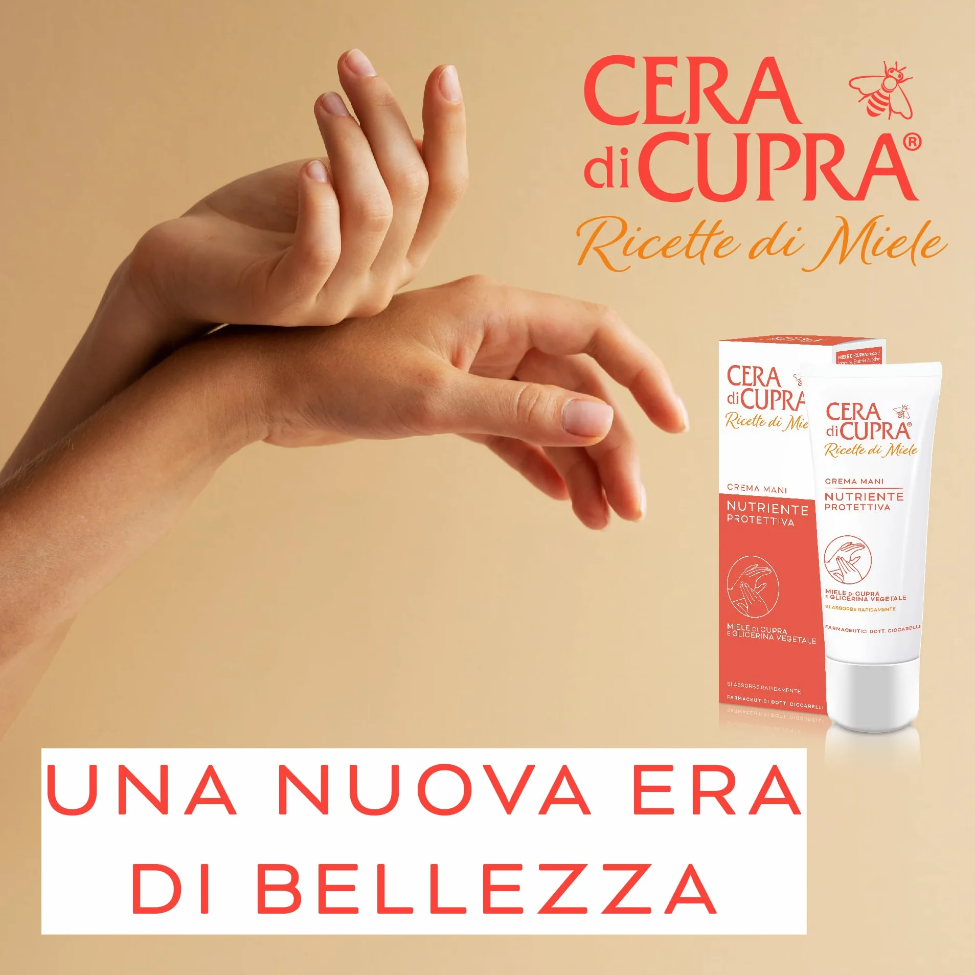 Crema Mani Nutriente Protettiva Cera di Cupra 75 ml Trattamento Quotidiano