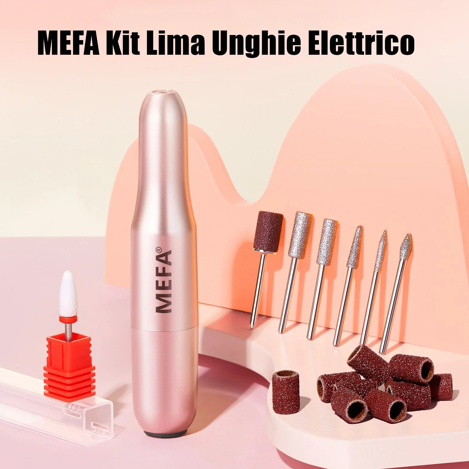 MEFA Fresa per Unghie 13 PCS Nail Drill 20000 RPM Manicure e Set Pedicure per Gel Ricostruzione Unghie