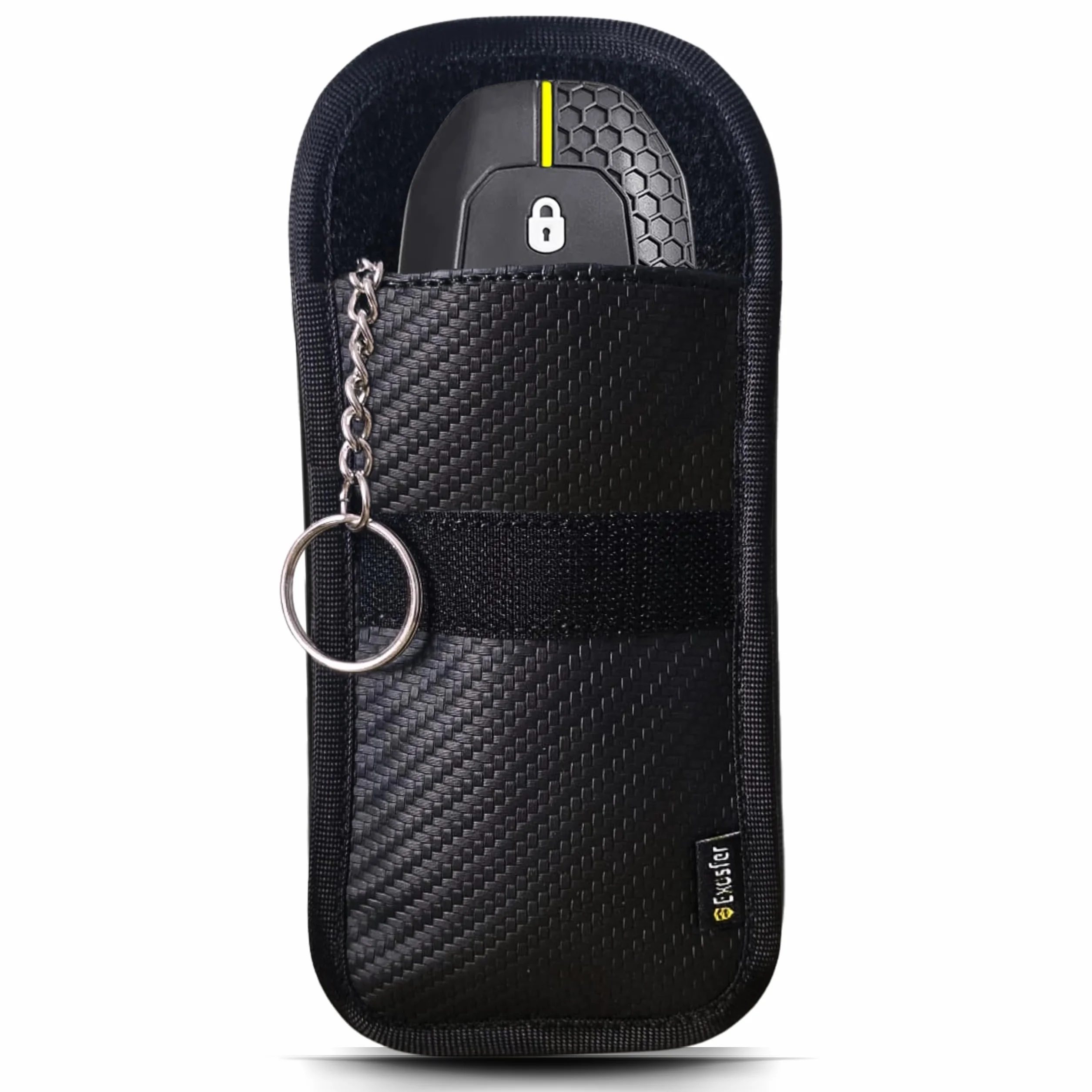Custodia Anti RFID per Chiave Auto Keyless con Portachiavi, Gabbia di Faraday Antifurto Blocco Segnale Anti Relay Attack