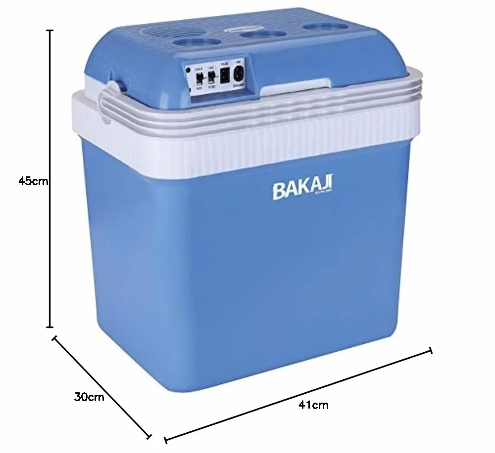 Bakaji Frigorifero Elettrico 24LT 12/220V Portatile Caldo Freddo 41x30x45 cm