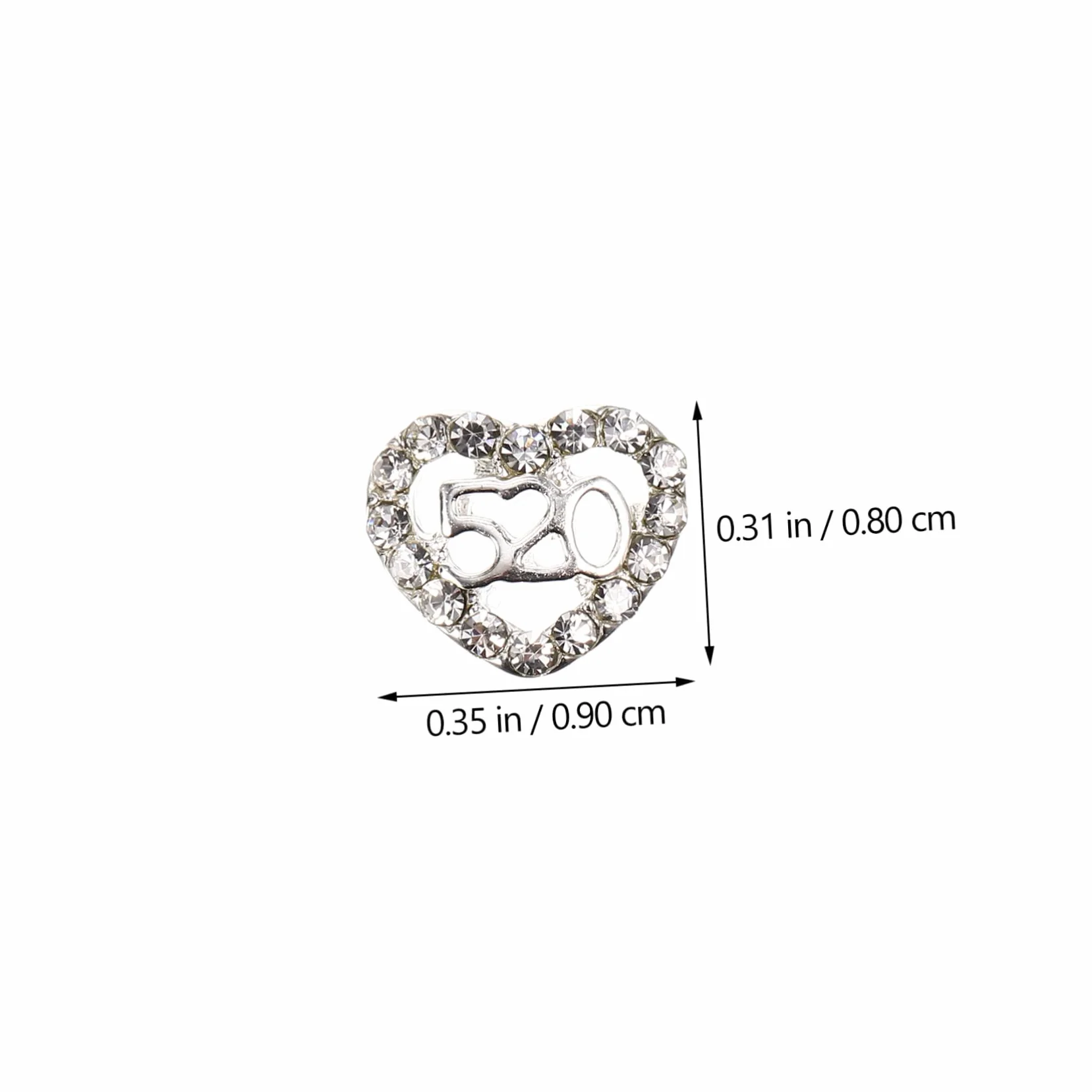 COHEALI 4 Set Decorazioni Per Unghie Cuore Ciondoli Per Unghie San Ciondoli Per Unghie Strass Set 40 Pezzi * 4