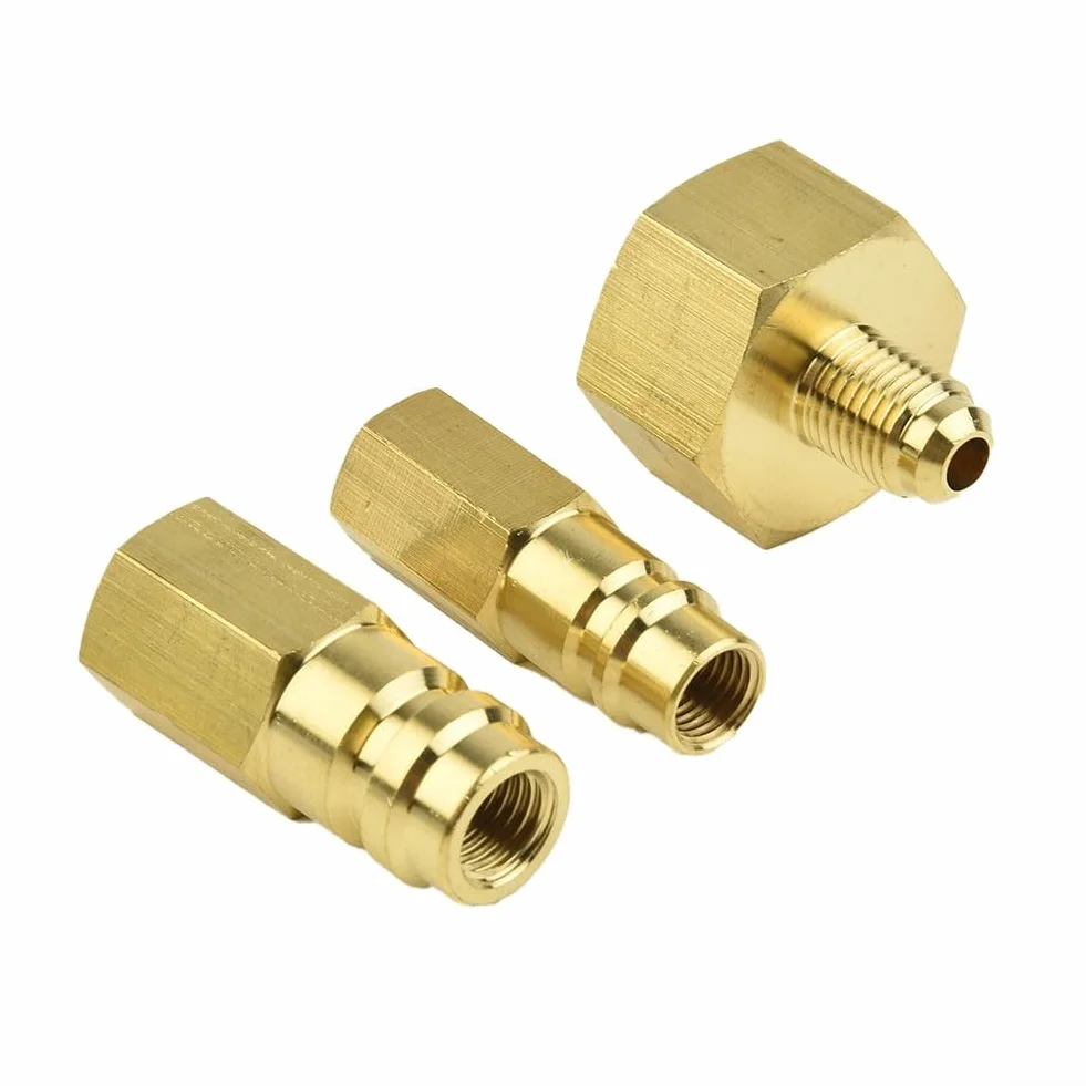 Adattatore per condizionatore auto R134A 1/4" SAE filettatura W21,8 a 1/4" SAE