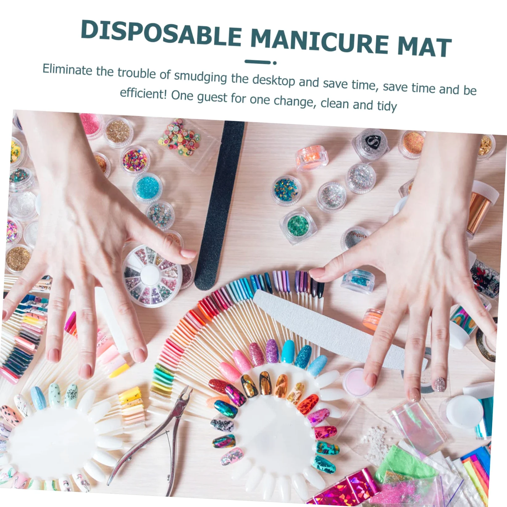 PACKOVE 125 pezzi Tovagliette per Unghie Tovaglietta per Manicure Accessori per Nail Art Protezione Tavolo per Salone e Spa Assorbente e