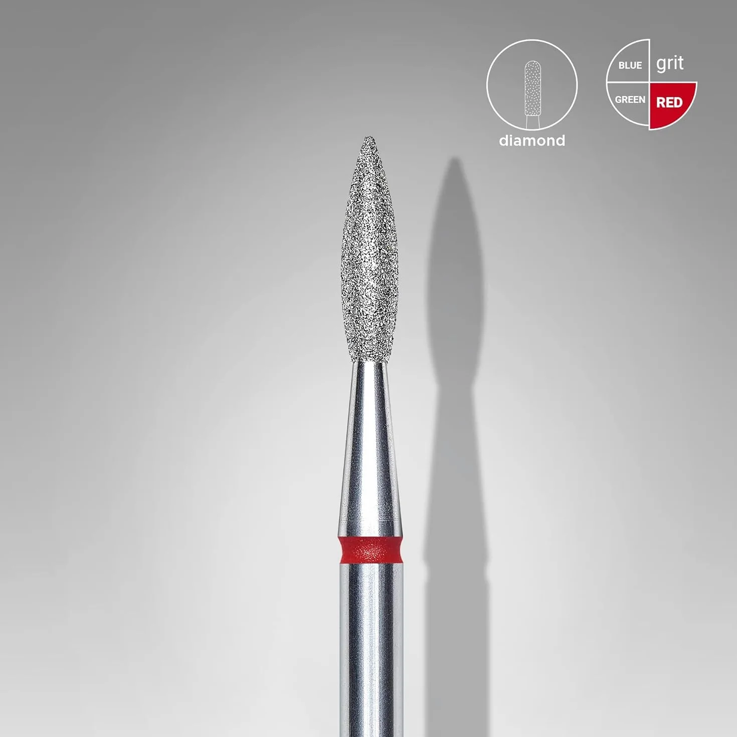 STALEKS PRO Punta diamantata Fiamma affilata anello rosso kit scarico unghie levigatura levigatrici elettriche manicure pedicure FA11R021/8