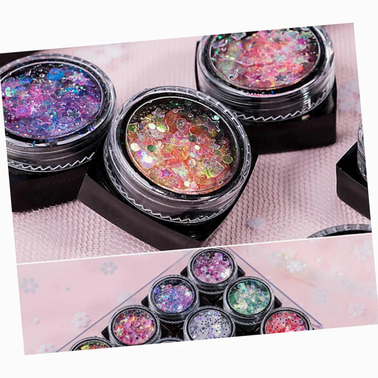Angoily Set Da 2 Pezzi gel per il corpo con paillettes truccarsi gel per il corpo glitterato gel di paillettes per il viso gel di paillettes per il corpo gel di paillettes per il trucco