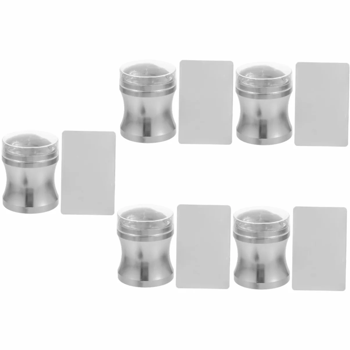 Healeved 5sets Stampini Per Unghie Silicone Per Nail Art Facili Usare Stampini e Raschietto Per Decorazioni Unghie Mano