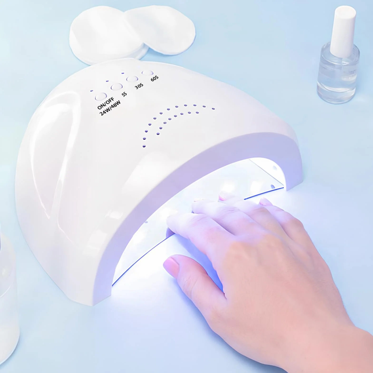VOLTIX Lampada Unghie UV LED Professionale 48W – Fornetto Unghie Semipermanente con Sensore Automatico e Timer 3 Modalità – Lampada UV LED Unghie Professionale per Gel, Smalto e Ricostruzione