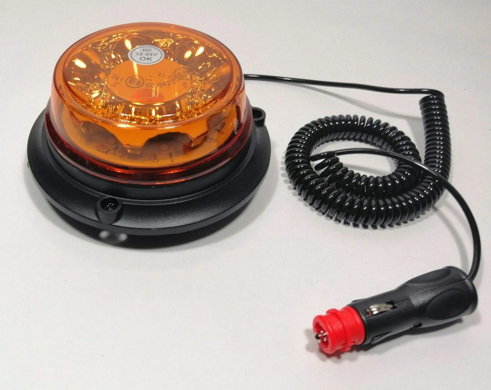 J/J Lampeggiante 8 LED Arancione Basso Girofaro 12v 24v Omologato 4 Modi