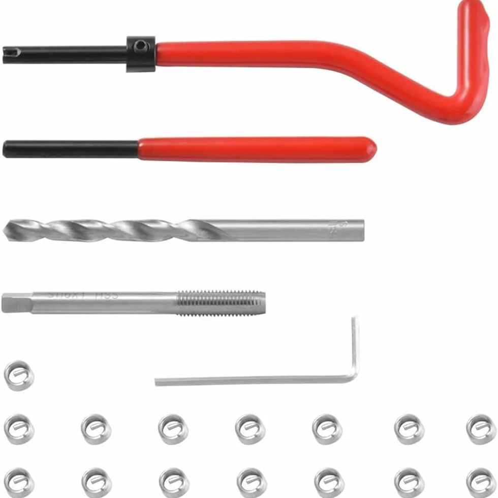 Kit di riparazione filo M10 x 1,25 15 pezzi per auto, set elicoidale manuale
