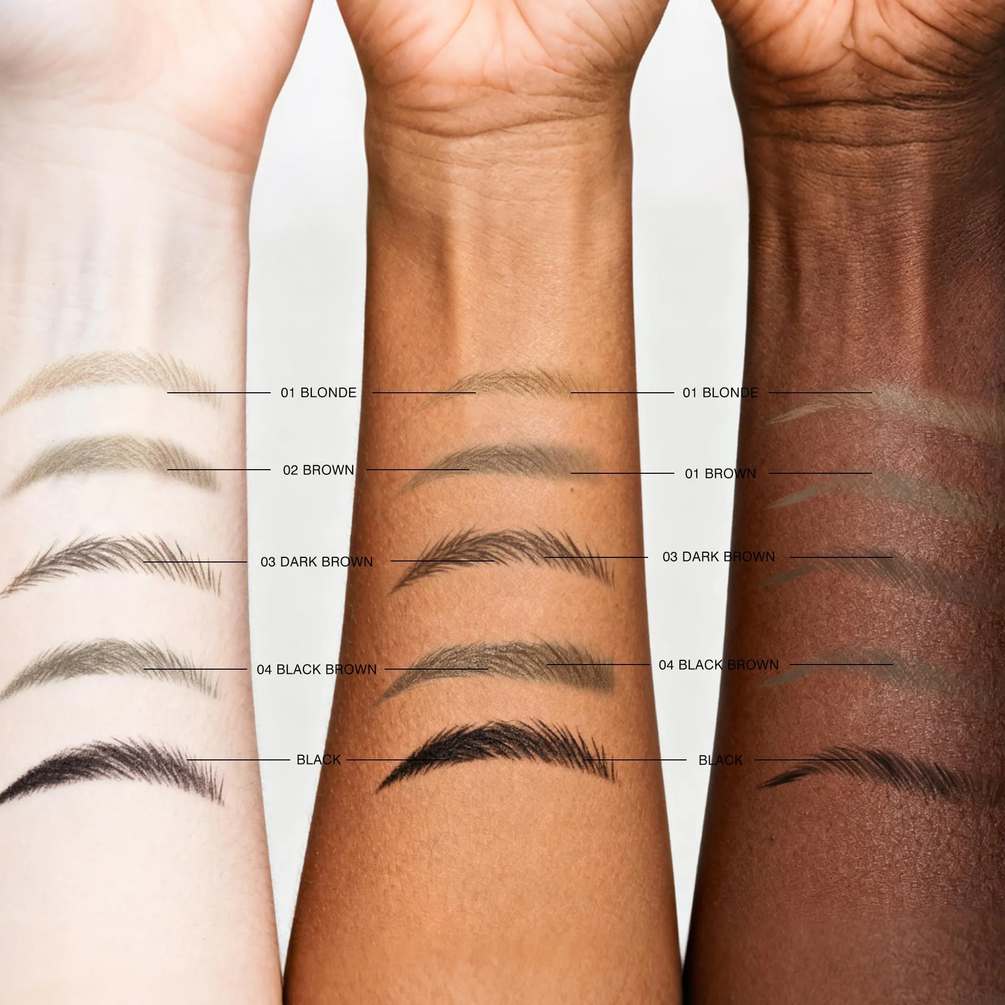 Penna Sopracciglia Effetto Pelo - Matita Sopracciglia Waterproof & No Transfer, Lunga Durata fino a 12H, Effetto Microblading Naturale, Cruelty-Free, Punta Sottile e Precisa (03 Dark Brown)