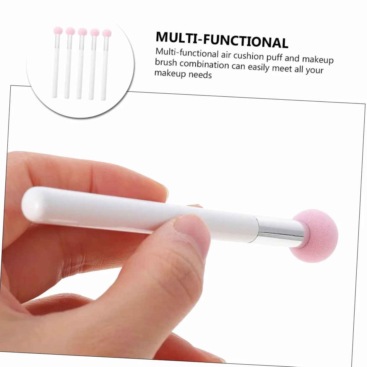 MAGICLULU Set Di 5 Pennelli Per Il Trucco Morbidi E Soffici Mini Puff Per Asciutto E Bagnato Essenziali Per La Bellezza 5 Pezzi*5