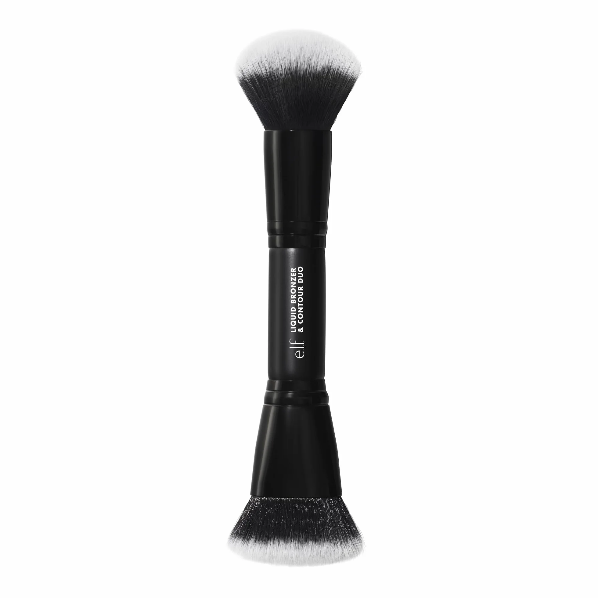 e.l.f. Camo Liquid Bronzer & Contour Duo Brush, Pennello Doppio per il Viso, Per un Effetto Sun Kissed Definito, Setole Sintetiche, Vegano & Cruelty-Free