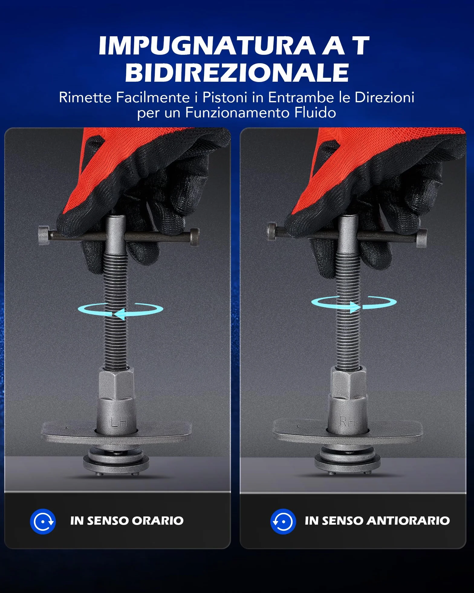 Orion Motor Tech Set di Arretratore Pistoncini Freni e Ripristino Pistone del Freno, Pinza Freno a Disco Universale 24 Pezzi con Custodia