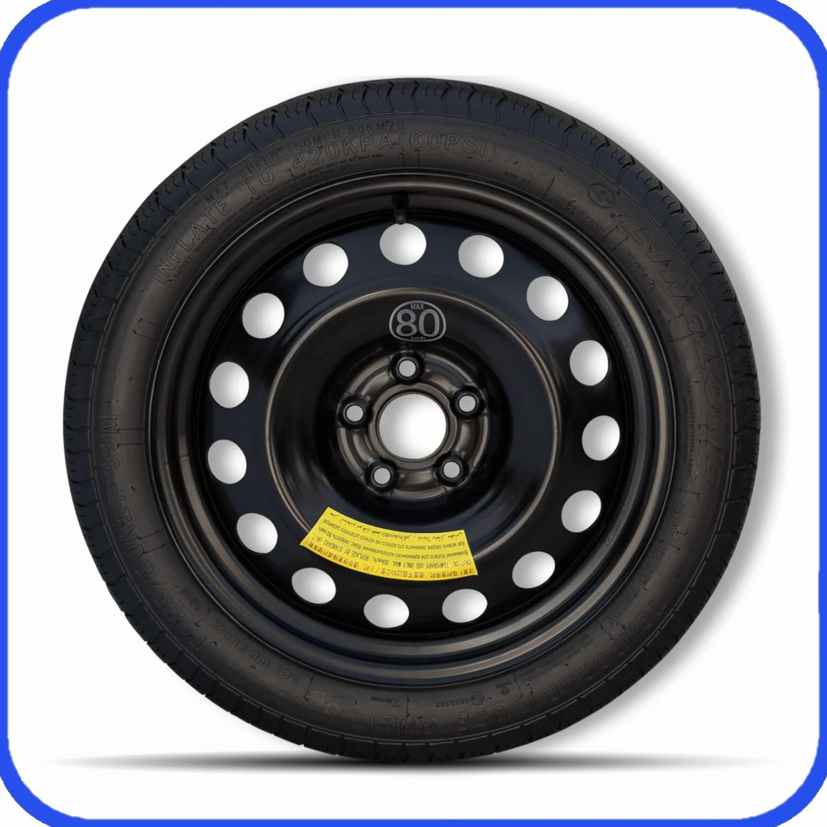 Generico Ruotino Di Scorta Per Bmw X1 125/80 R17 5 Fori 2015-2024 Con Kit Accessori