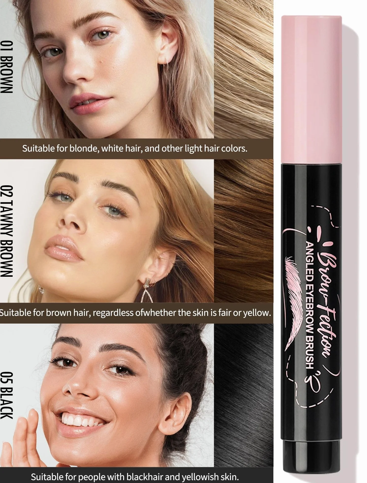 Matita Sopracciglia Microblading- Facile da Usare,matita sopracciglia, Effetto Ultra Naturale,Matita Sopracciglia, Durata Lunga, Siccità Rapida e No Transfer (02 taupe)