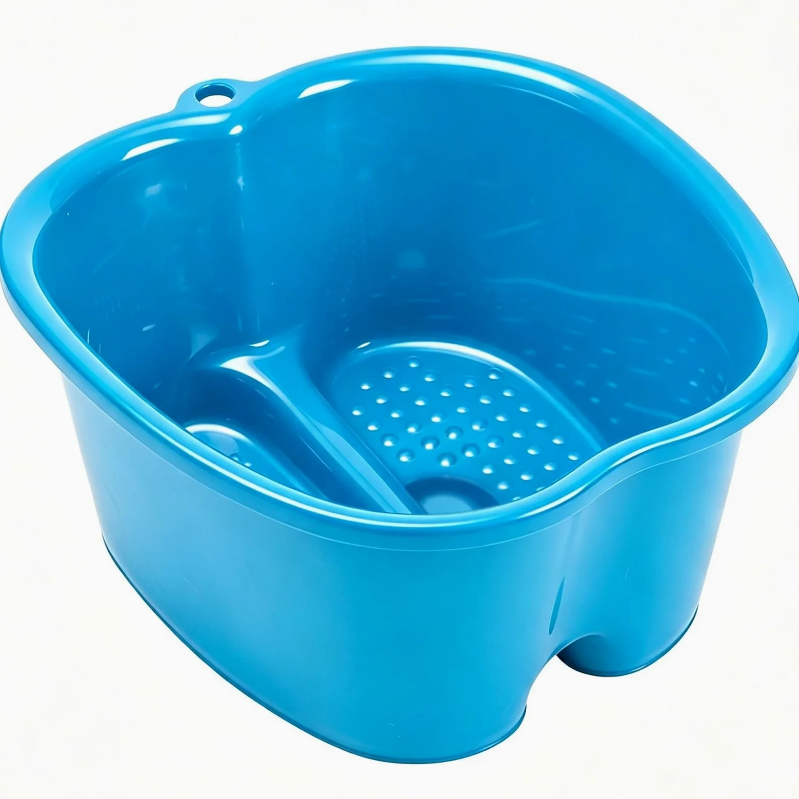 Vasca da Bagno for I Piedi, Design Sospeso for Risparmiare Spazio | Materiale Plastico Addensato,Noduli Massaggio Ai Piedi Incorporati,Bacino Grande Capacità(Blue)