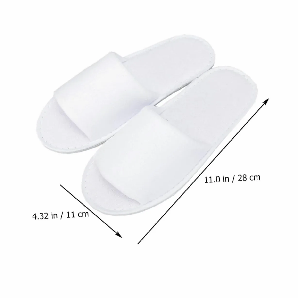 Pantofole Monouso Bianco per Hotel e Viaggio, 10 Paia di Ciabatte Comode Suola Elastiche per Ospiti, Scarpe Aperte Antiscivolo