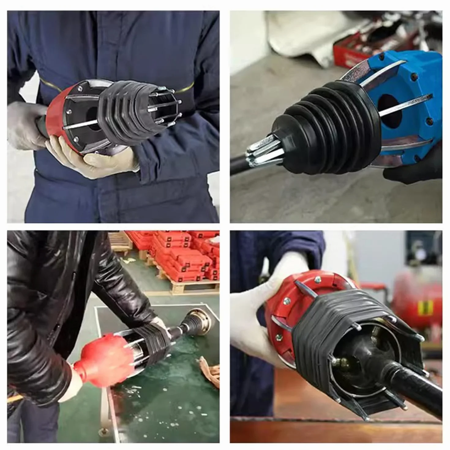 Divaricatore Pneumatico Universale per Cuffie Assali 20-120 mm, Espansore Stivale Giunto Omocinetico per Riparazione Auto (Blu)