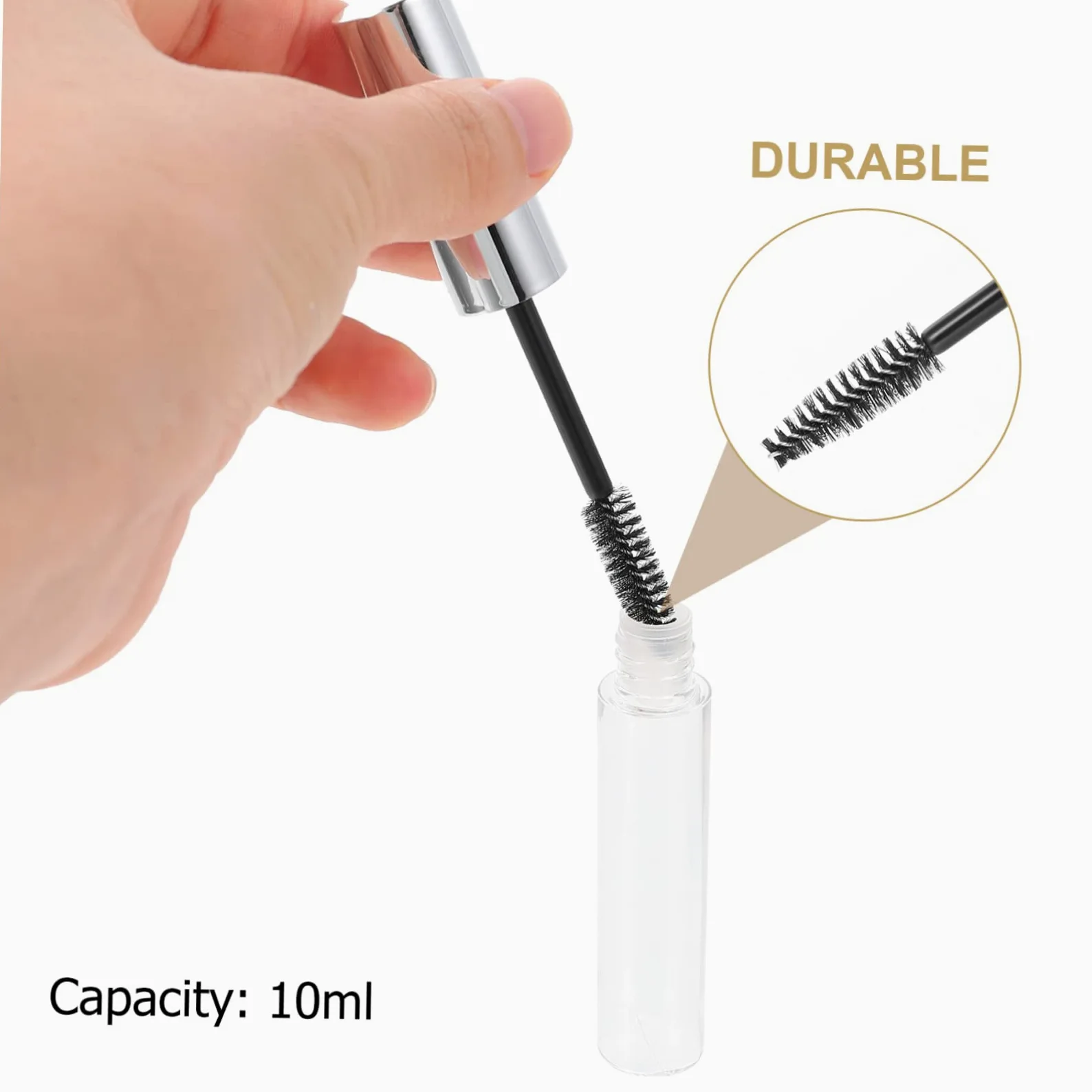 minkissy 3 Set Di Mascara Biologico Per Ciglia Tubo Vuoto Da 10 Ml Ricaricabile Per Strumenti Cosmetici 8 Pezzi * 3