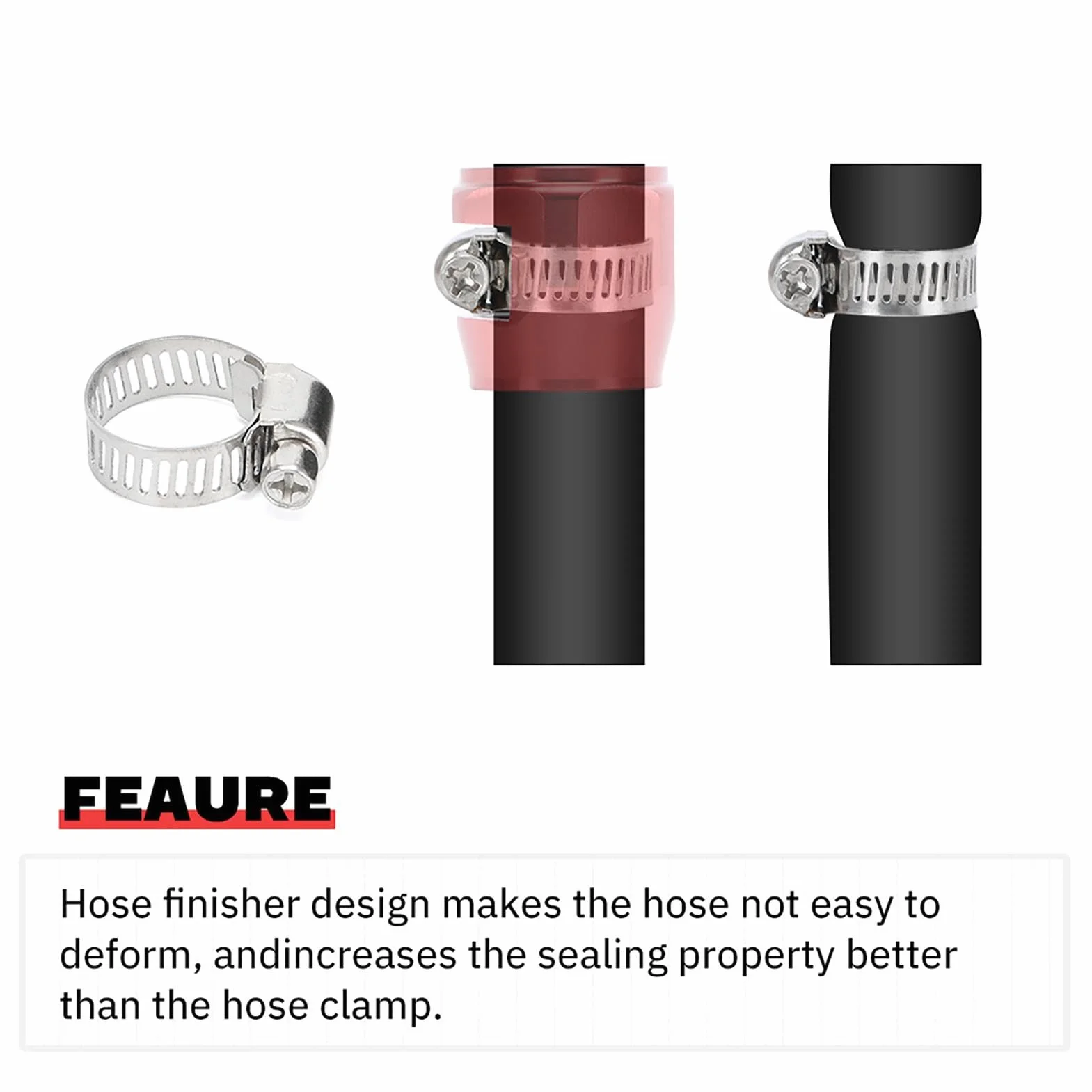 Raccordo per tubo dell'acqua in alluminio, clip di ricambio per tubo dell'olio del radiatore, accessori