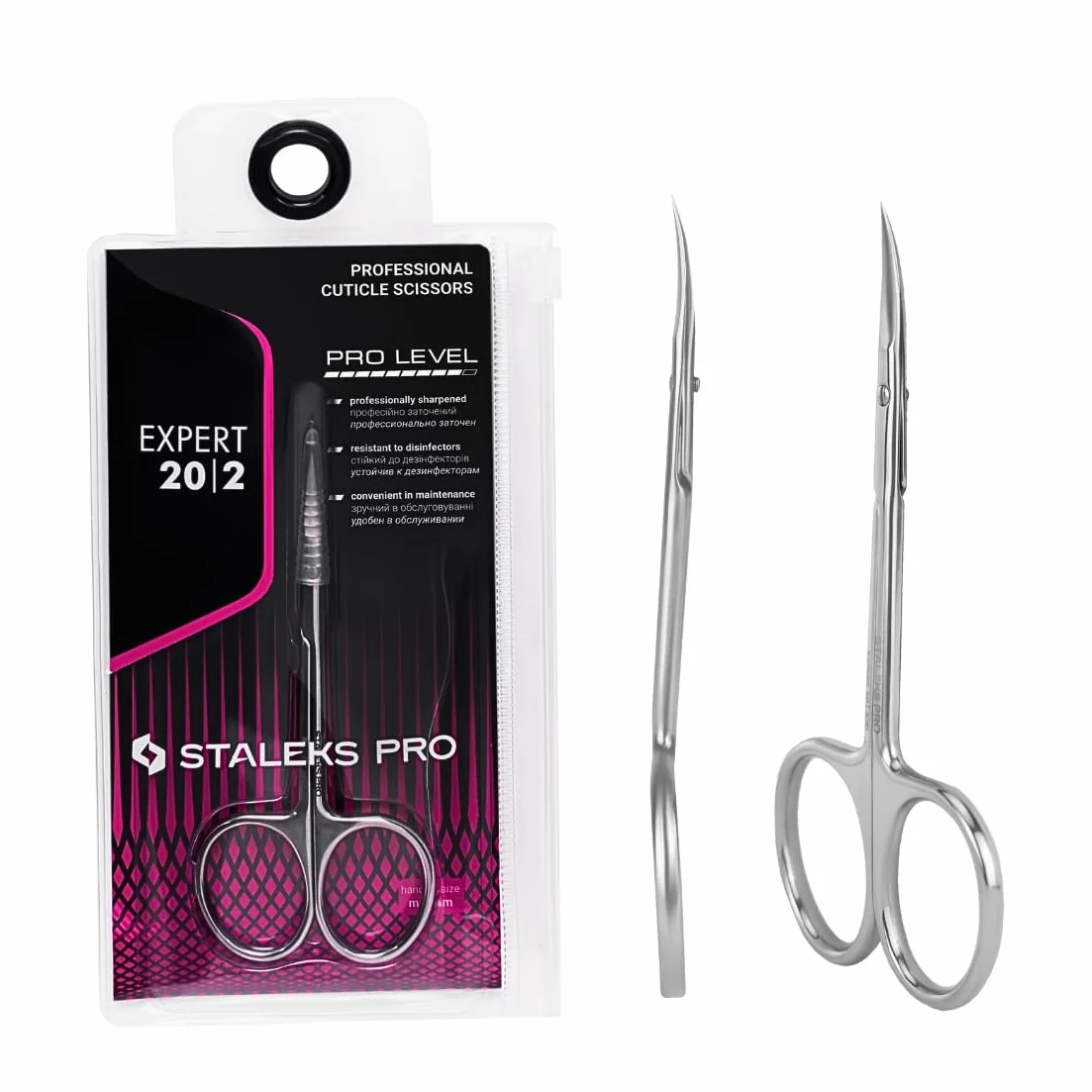 STALEKS PRO Forbici per cuticole Expert SE-20/2 Acciaio inossidabile