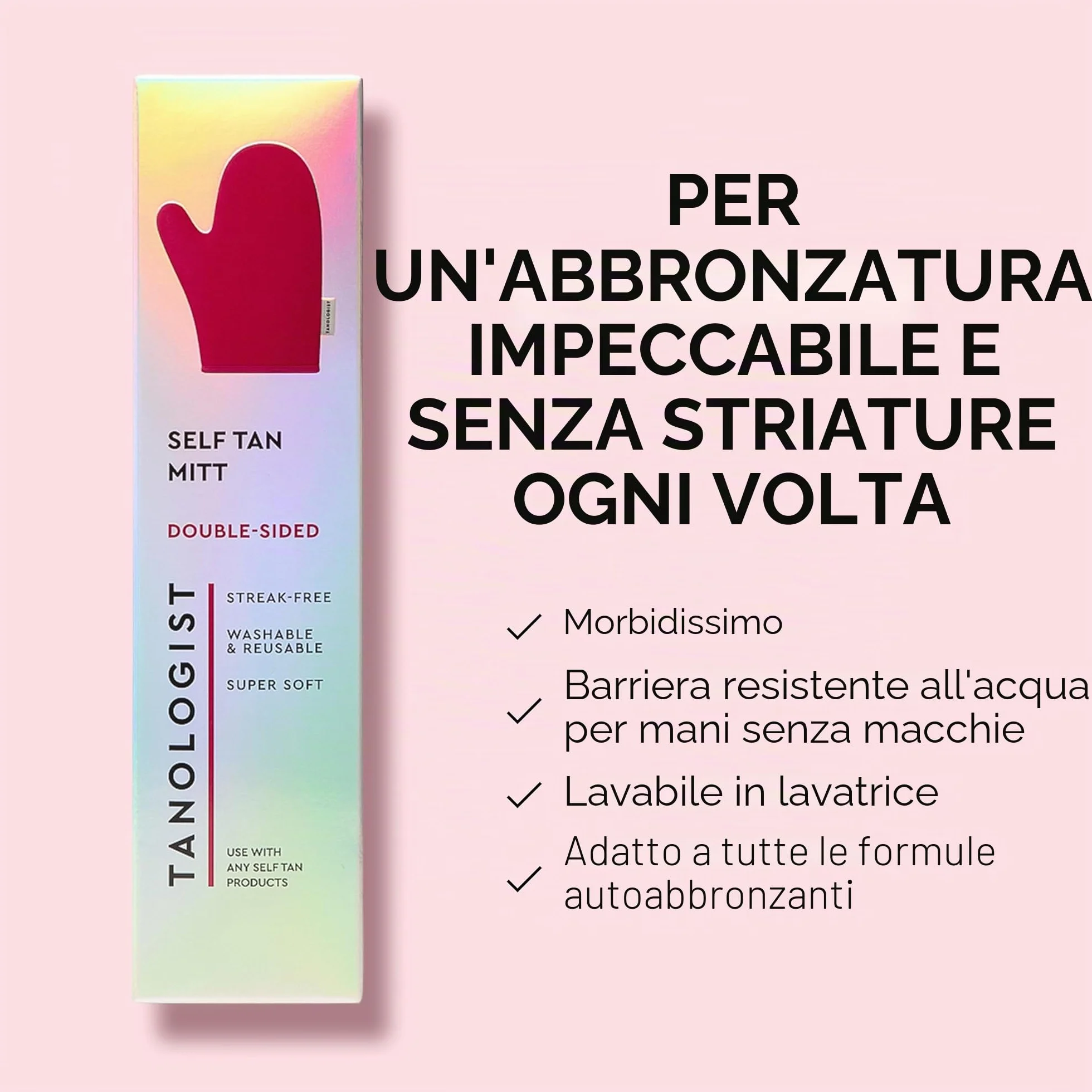 Tanologist Guanto Autoabbronzante Viso e Corpo Duo Riutilizzabile Lavabile in Lavatrice