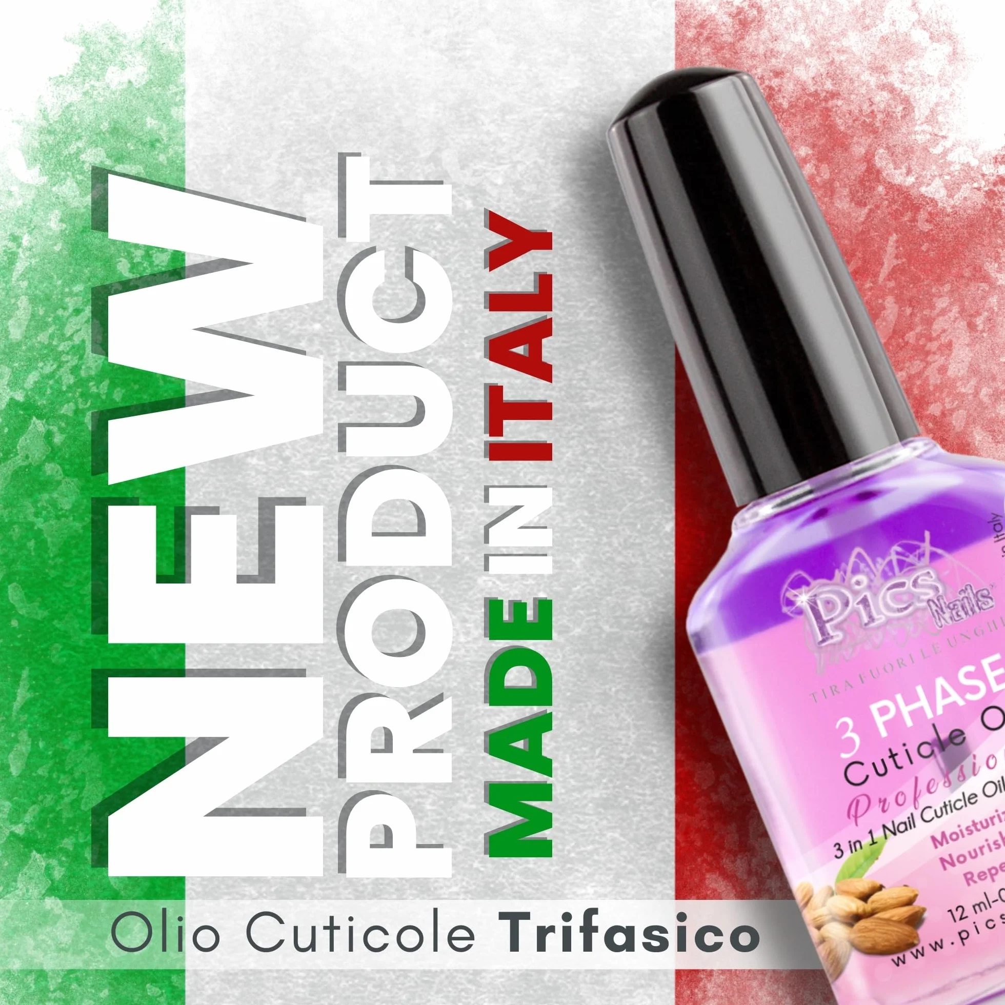 Olio Cuticole Unghie Premium 12ml | Made in Italy | Formula per Cura delle Cuticole Con Olio di Ribes Nero, Mandorle,Jojoba e Semi di Lino - Rigenerante ed Idratante per Cuticole Secche e Irritate