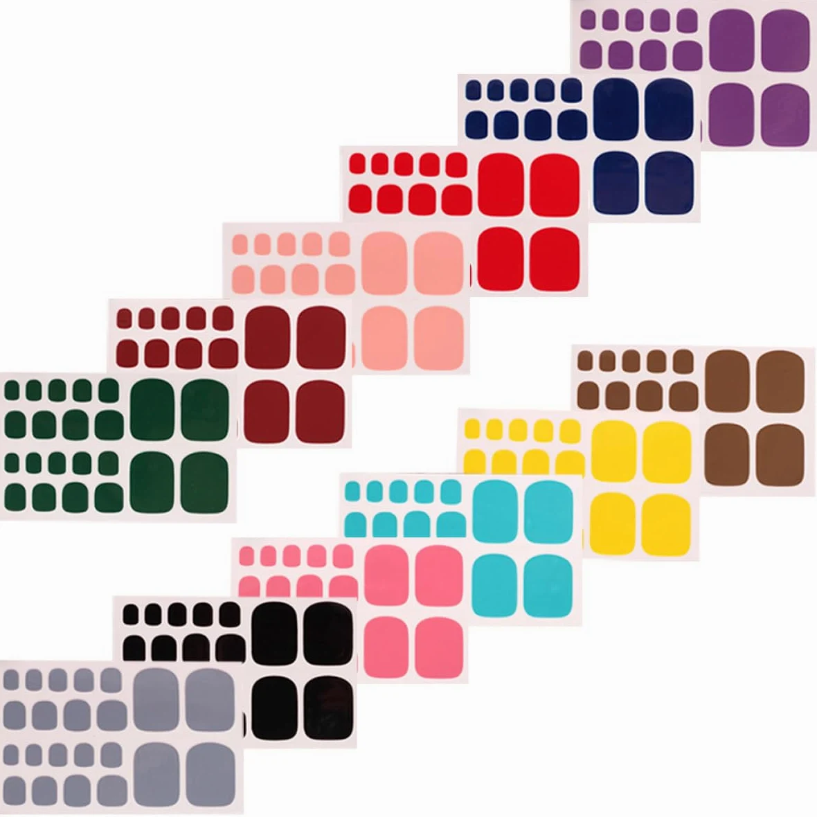 60fogli Adesivi Per Decorazione Unghie Dei Piedi Stickers Eleganti Per Nail Art Facili Da Applicare Design e Unico Perfetti Per Pedicure e Occasioni Speciali