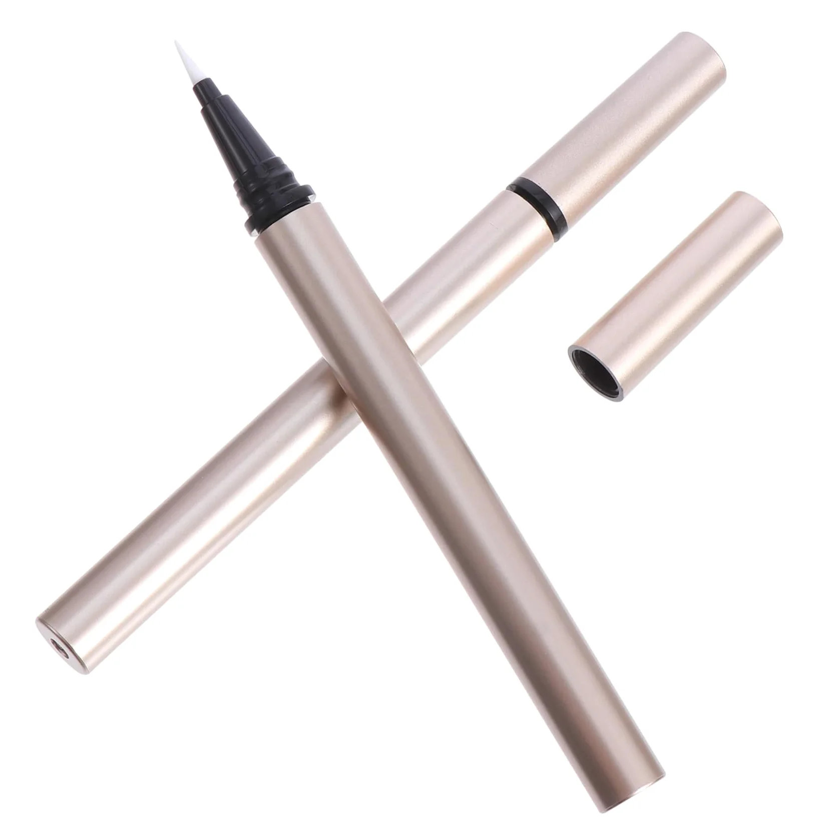 Tubo Eyeliner Vuoto Ricaricabile in Plastico Leggero da 1ml 5 Pezzi Colore Oro per Contenitore Eyeliner DIY per Mercati e Grossisti Cosmetici