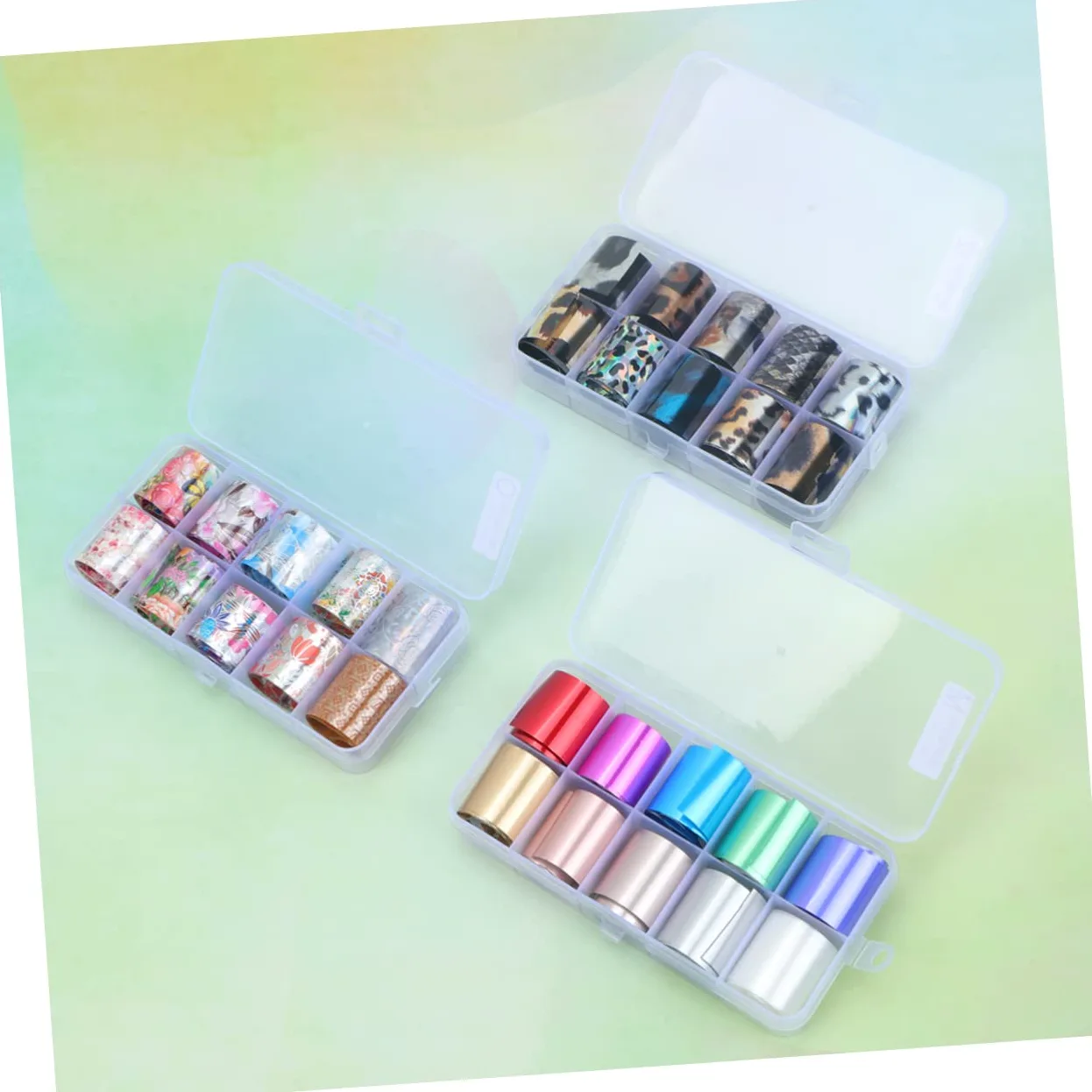 2 Set Adesivi Per Unghie Decorazioni Per Nail Art Con Design Unici Facili Applicare E Rimuovere Set Per Manicure E Pedicure Per Domestico 50 * 2