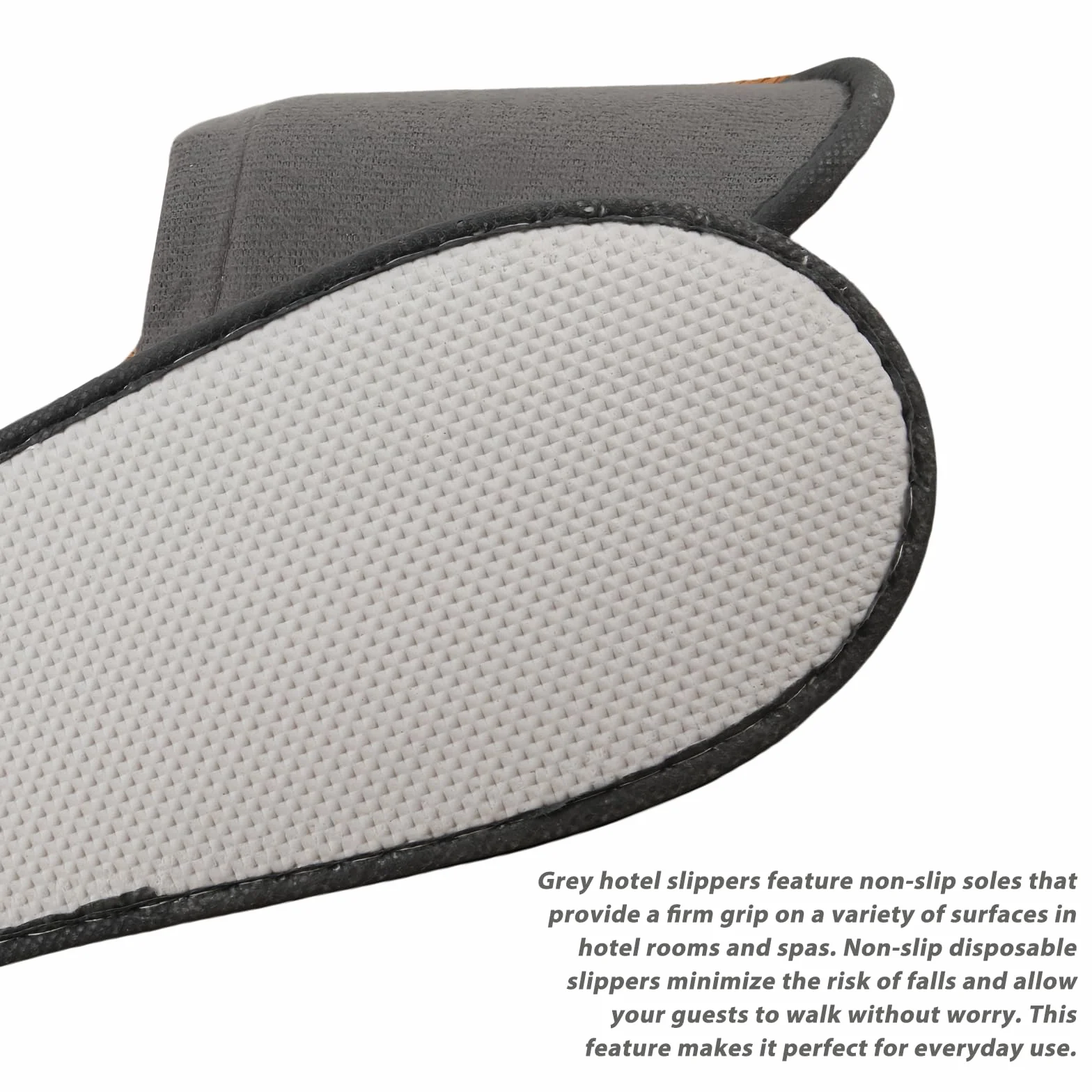 Pantofola antiscivolo per hotel grigio 38/40 EU set unisex in spugna