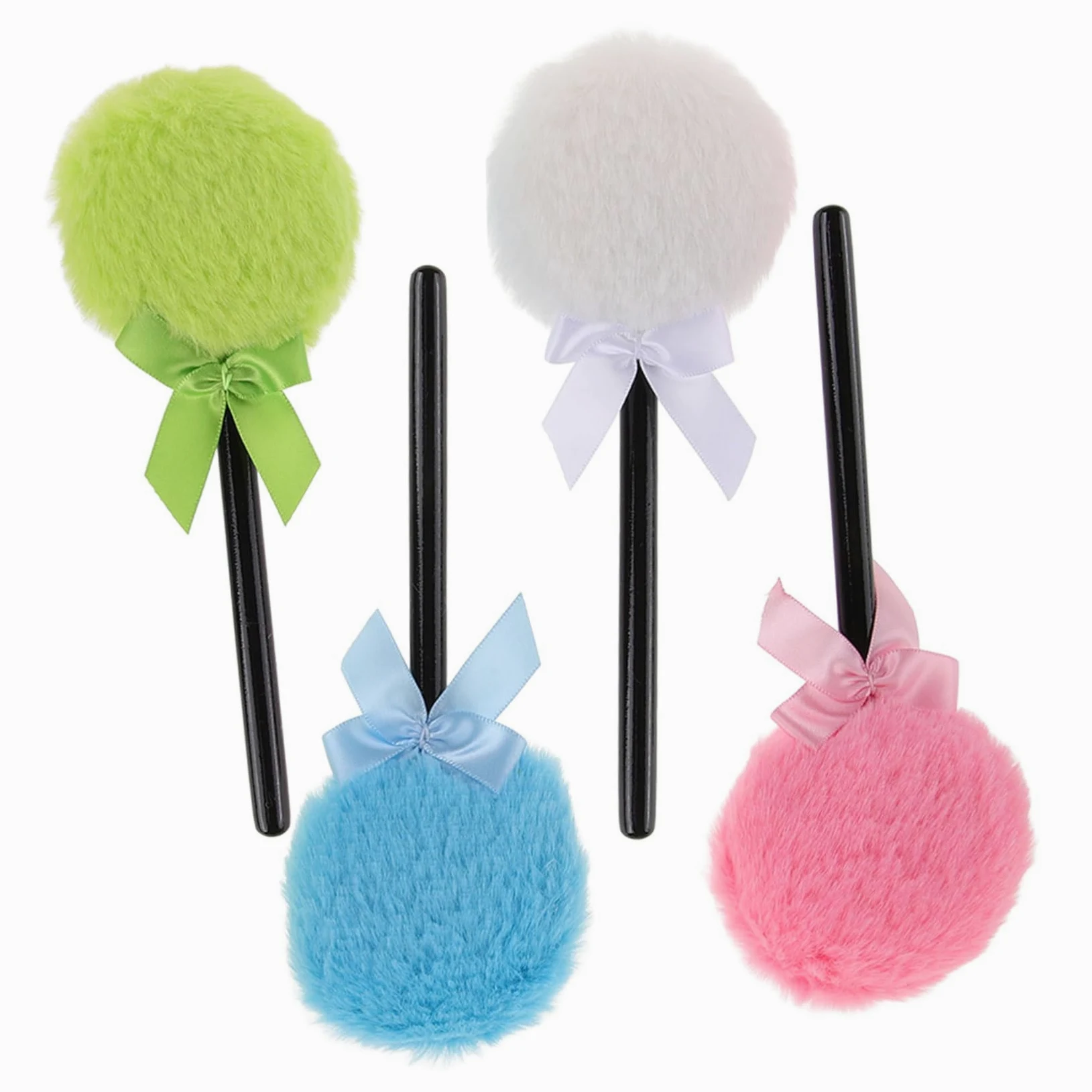 FOMIYES 20 Pz Soffio per il trucco Fairy Stick soffio di polvere secca impostazione piumino da cipria per polvere per viaggi piumino da cipria con fiocco soffio di cipria sciolto