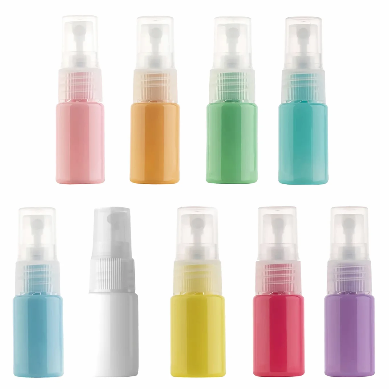 100 Pezzi 10ml Giallo plastica flacone spray Con Sprayer Mini Flacone Spray Portatile Riutilizzabile per Nebbia, Bottiglia di Profumo, Cosmetica, Viaggio