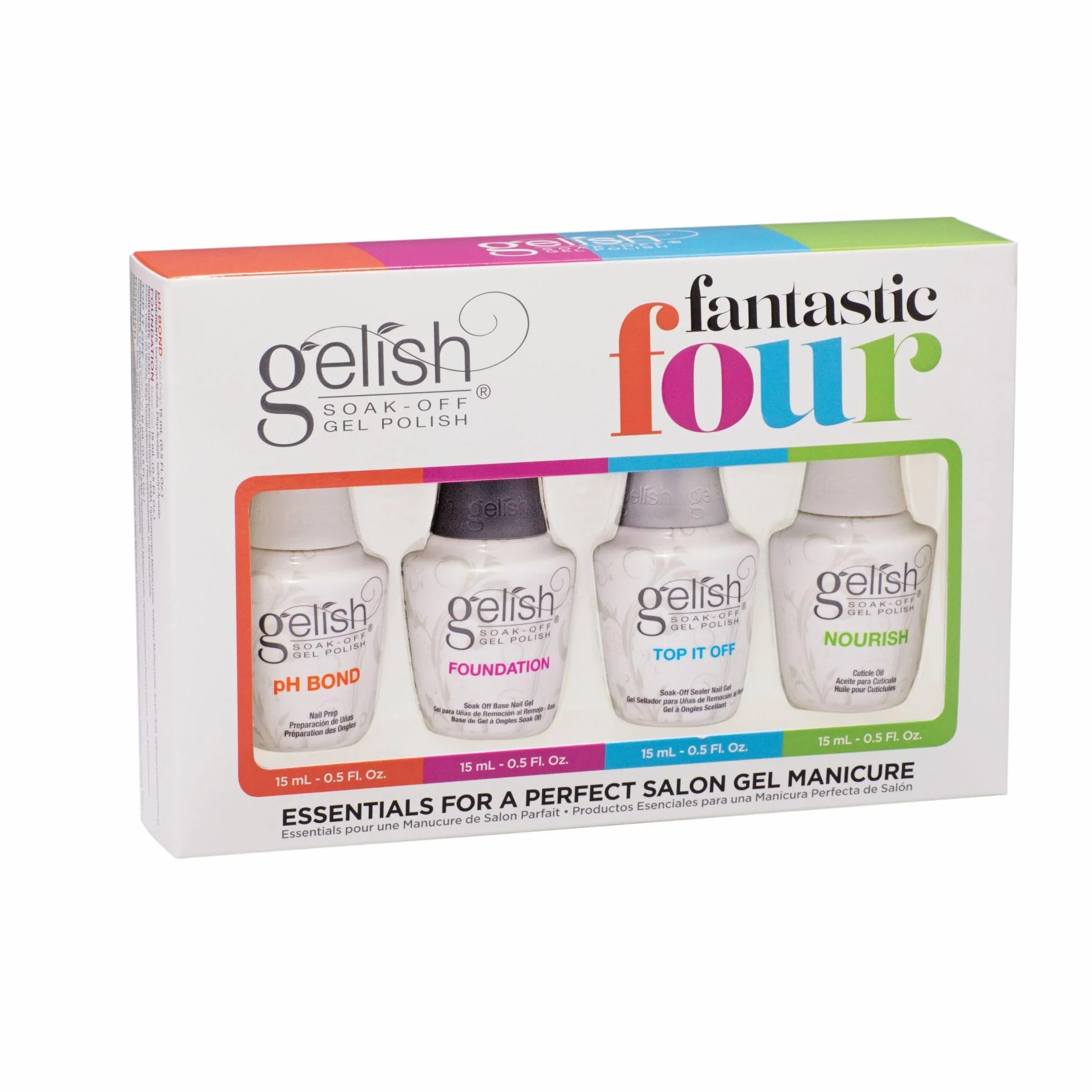 Harmony Gelish - Kit per manicure da salone (4 pezzi x 15 ml)