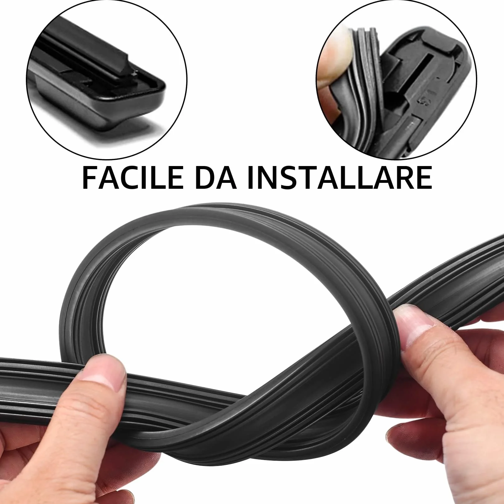 Gomme per Tergicristallo di Ricambio 800mm, Strisce di Gomma Universali, 4 Pezzi
