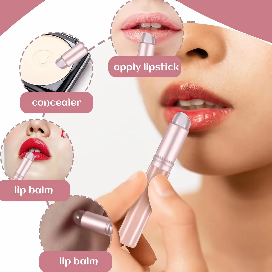 2 Pezzi Pennello Per Labbra In Silicone Applicatore Per Trucco Morbido E Rotondo Per Rossetti Lucidalabbra Balsamo Labbra Correttore E Nail